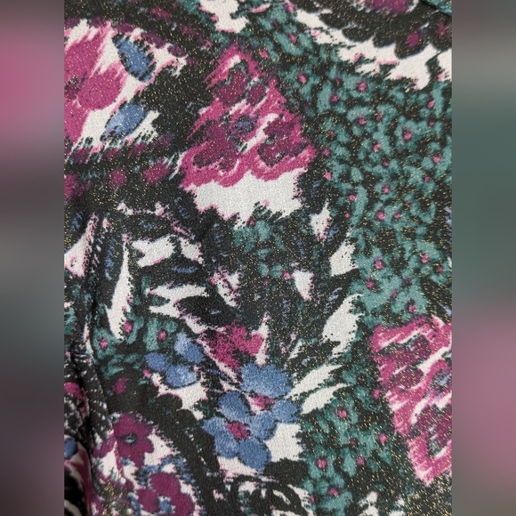 Lane Bryant Women's Cutout Mock-Neck Fit & Flare Dress, Sz18 GreenBlack Like New - Picture 10 of 14